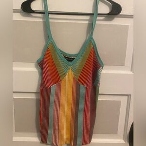 Vintage 2000s Rainbow Knit Tank Top